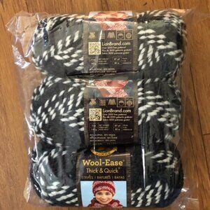 3 balls of Lion Brand Wool Ease "Thick and Quick" - lot B
